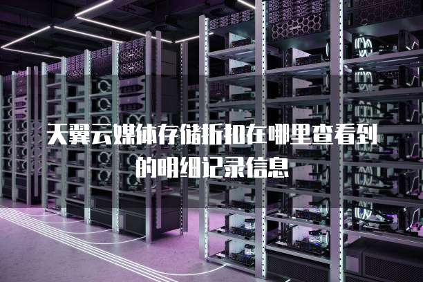 天翼云媒体存储折扣在哪里查看到的明细记录信息