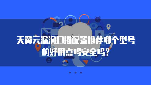 天翼云漏洞扫描配置推荐哪个型号的好用点吗安全吗?