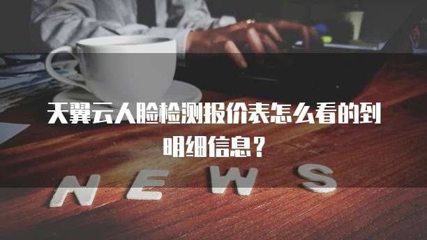 天翼云人脸检测报价表怎么看的到明细信息?