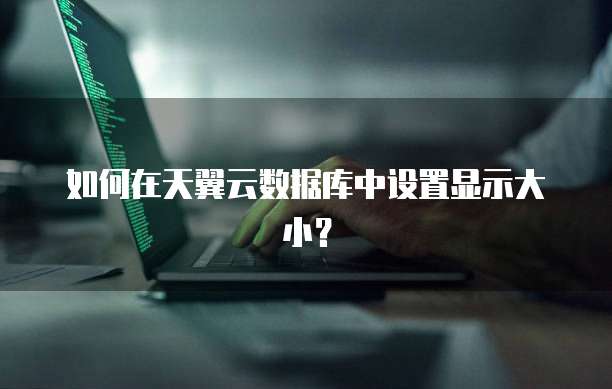 如何在天翼云数据库中设置显示大小?