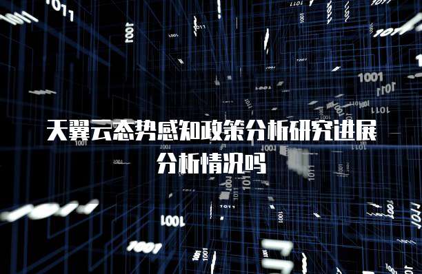 天翼云态势感知政策分析研究进展分析情况吗