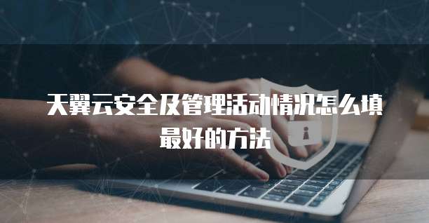 天翼云安全及管理活动情况怎么填最好的方法