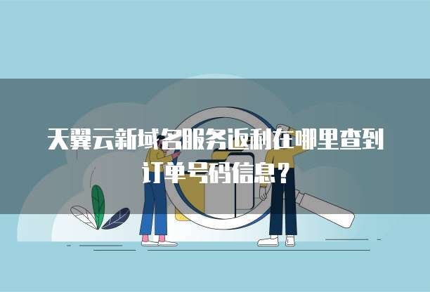 天翼云新域名服务返利在哪里查到订单号码信息?