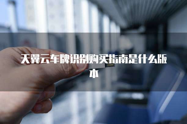 天翼云车牌识别购买指南是什么版本