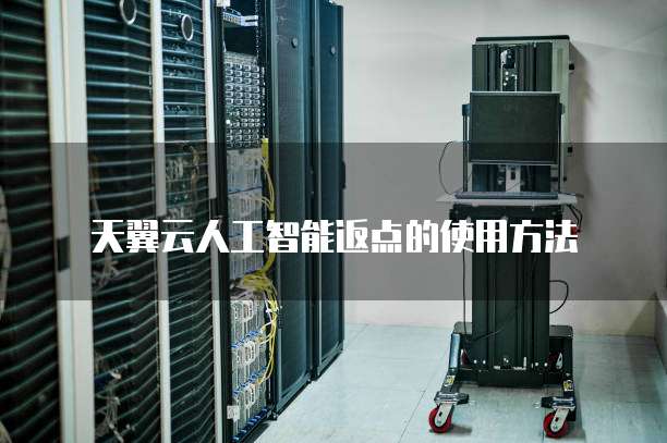 天翼云人工智能返点的使用方法