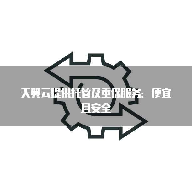 天翼云提供托管及重保服务:便宜且安全