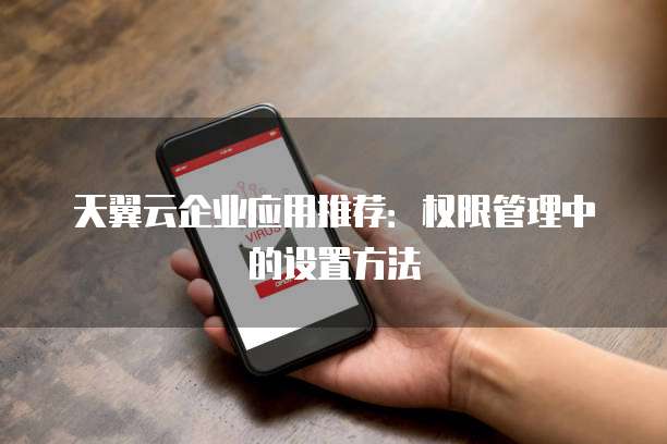 天翼云企业应用推荐:权限管理中的设置方法
