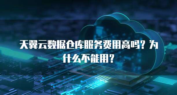 天翼云数据仓库服务费用高吗?为什么不能用?
