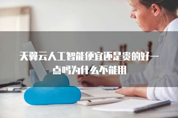 天翼云人工智能便宜还是贵的好一点吗为什么不能用