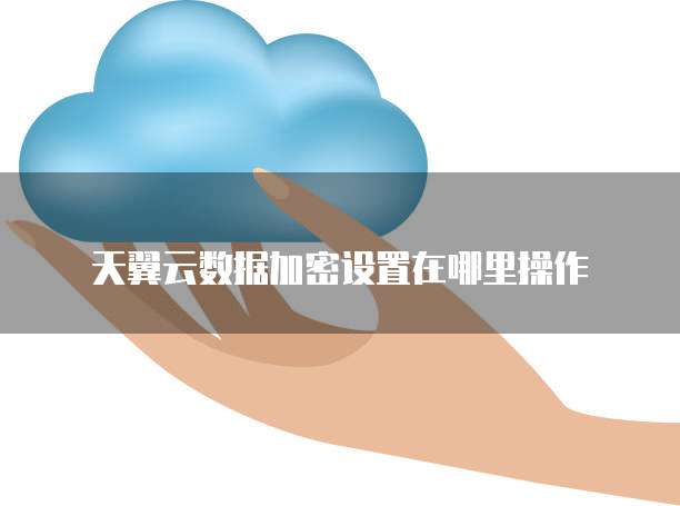 天翼云数据加密设置在哪里操作