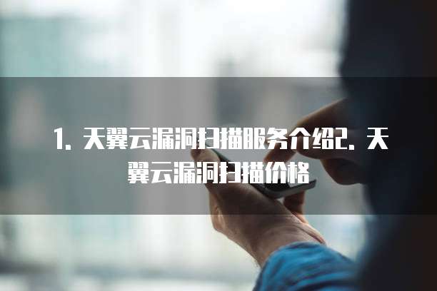 天翼云漏洞扫描多少钱一个合适的