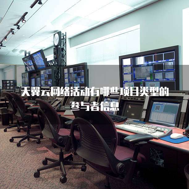 天翼云网络活动有哪些项目类型的参与者信息
