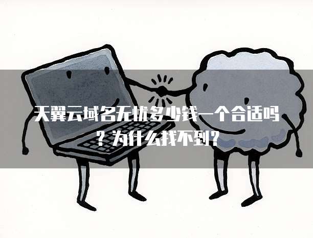 天翼云域名无忧多少钱一个合适吗?为什么找不到?