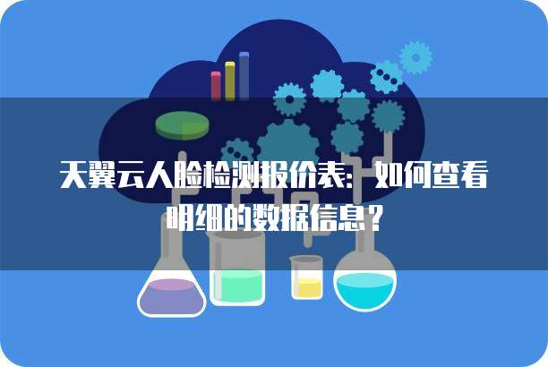 天翼云人脸检测报价表：如何查看明细的数据信息？