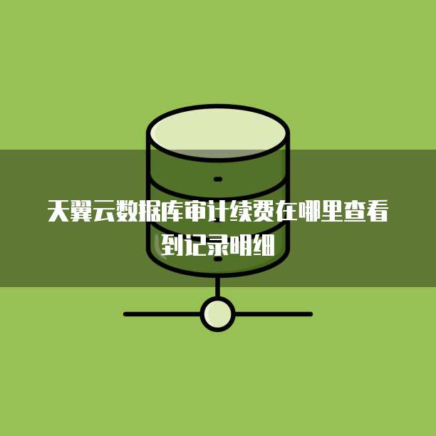 天翼云数据库审计续费在哪里查看到记录明细