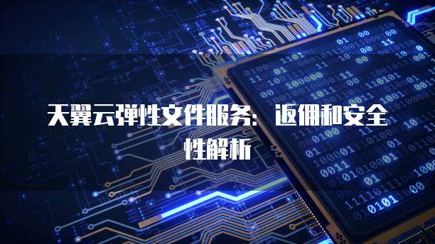 天翼云弹性文件服务:返佣和安全性解析