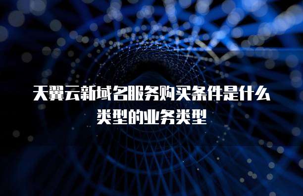 天翼云新域名服务购买条件是什么类型的业务类型