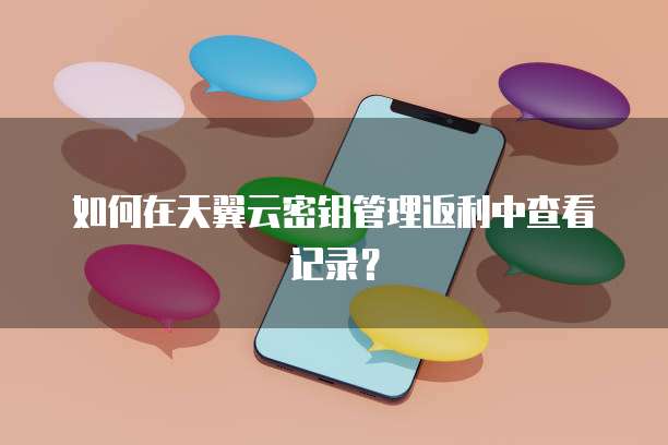 如何在天翼云密钥管理返利中查看记录?