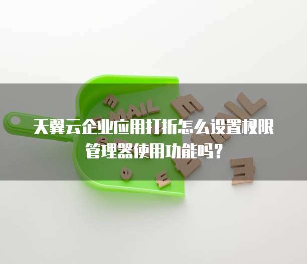 天翼云企业应用打折怎么设置权限管理器使用功能吗?
