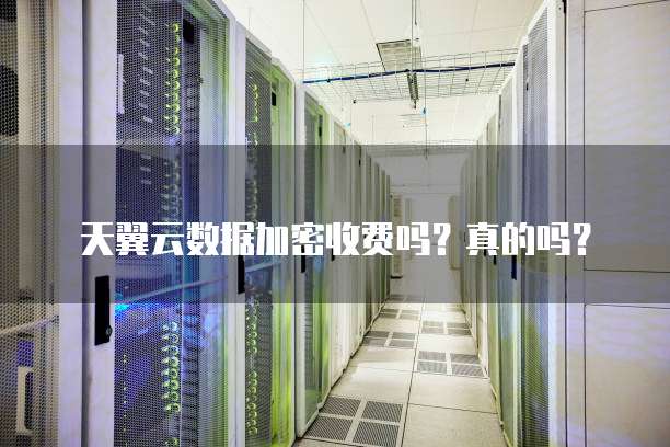 天翼云数据加密收费吗?真的吗?