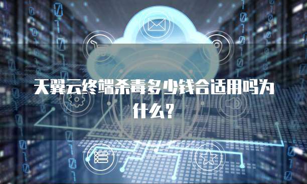 天翼云终端杀毒多少钱合适用吗为什么?