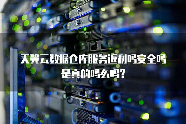 天翼云数据仓库服务返利吗安全吗是真的吗么吗？