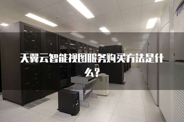 天翼云智能视图服务购买方法是什么?