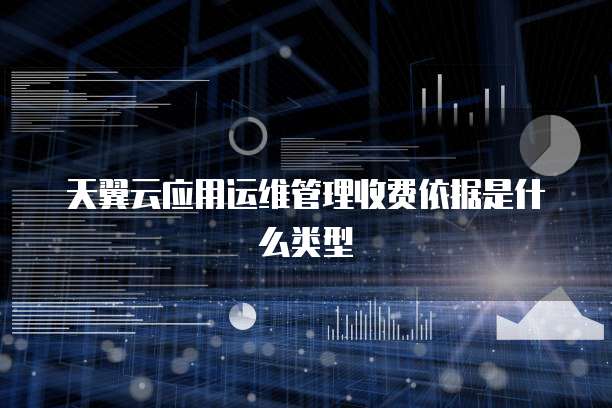 天翼云应用运维管理收费依据是什么类型