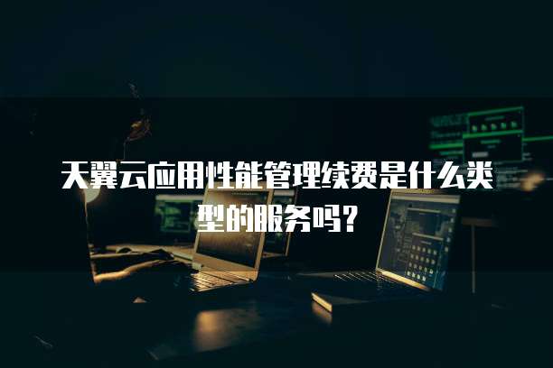 天翼云应用性能管理续费是什么类型的服务吗?