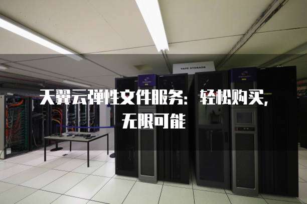 天翼云弹性文件服务:轻松购买,无限可能