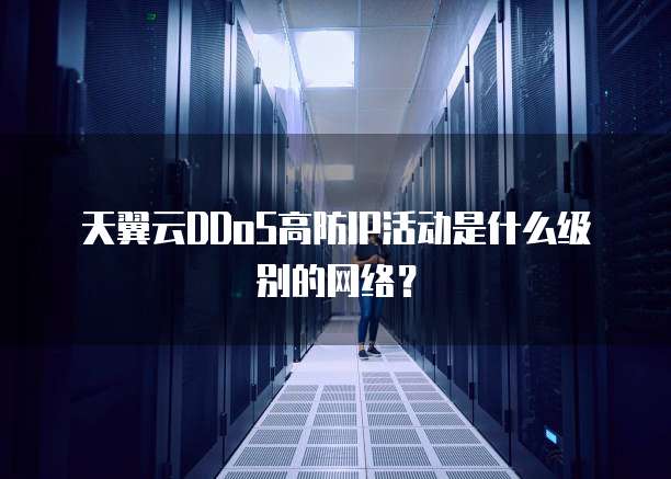 天翼云DDoS高防IP活动是什么级别的网络？