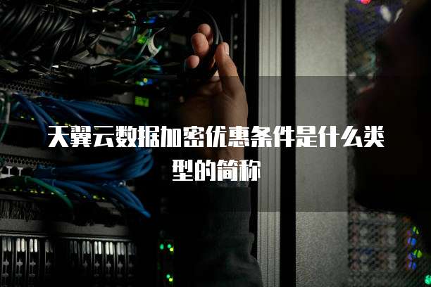 天翼云数据加密优惠条件是什么类型的简称