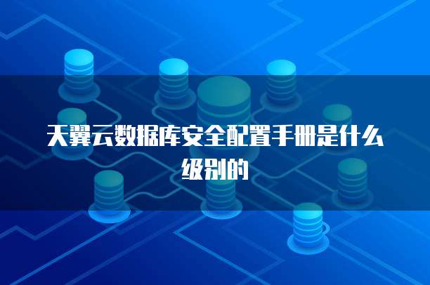 天翼云数据库安全配置手册是什么级别的