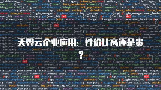 天翼云企业应用:性价比高还是贵?