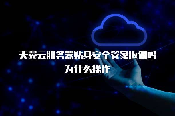 天翼云服务器贴身安全管家返佣吗为什么操作