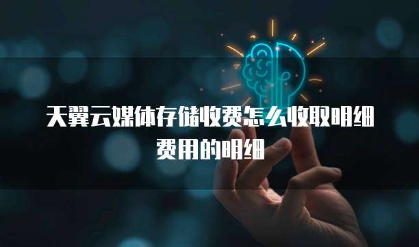 天翼云媒体存储收费怎么收取明细费用的明细