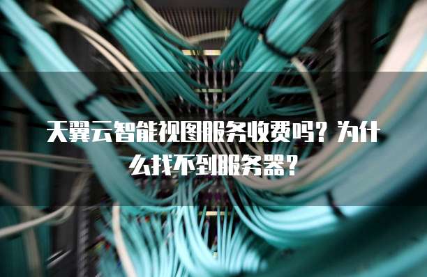 天翼云智能视图服务收费吗?为什么找不到服务器?