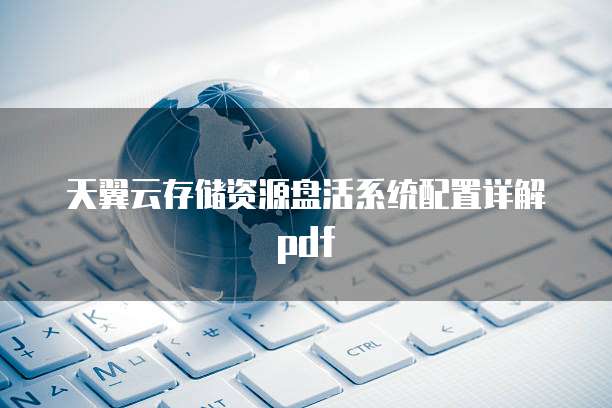 天翼云存储资源盘活系统配置详解pdf