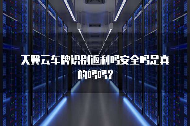 天翼云车牌识别返利吗安全吗是真的吗吗？