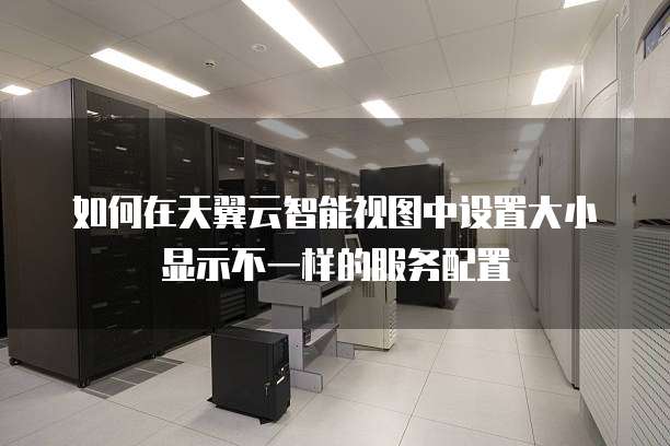 如何在天翼云智能视图中设置大小显示不一样的服务配置