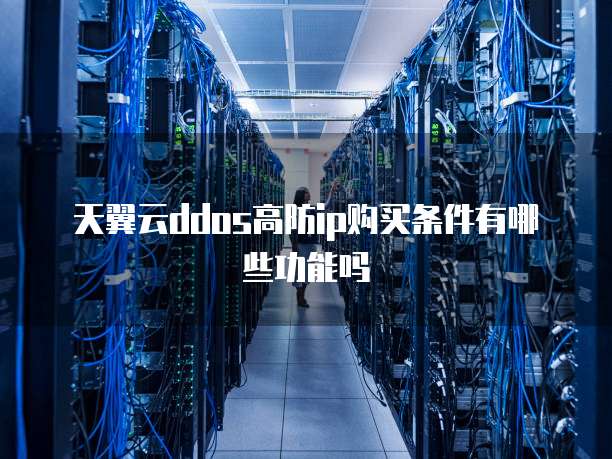 天翼云ddos高防ip购买条件有哪些功能吗