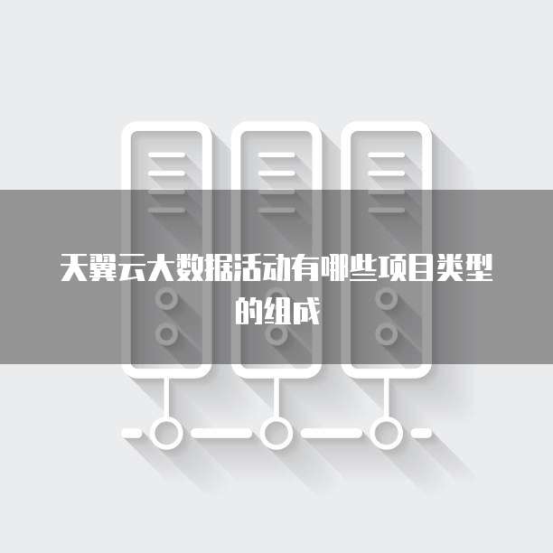 天翼云大数据活动有哪些项目类型的组成