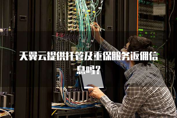 天翼云提供托管及重保服务返佣信息吗?