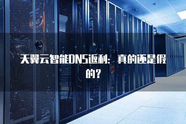 天翼云智能DNS返利:真的还是假的?