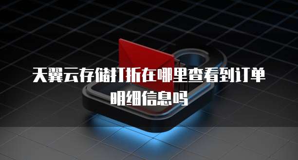 天翼云存储打折在哪里查看到订单明细信息吗