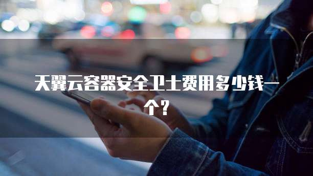 天翼云容器安全卫士费用多少钱一个?
