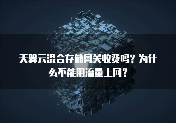 天翼云混合存储网关收费吗?为什么不能用流量上网?
