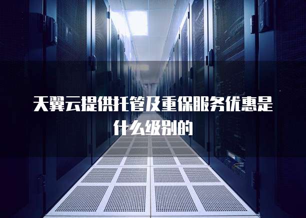 天翼云提供托管及重保服务优惠是什么级别的