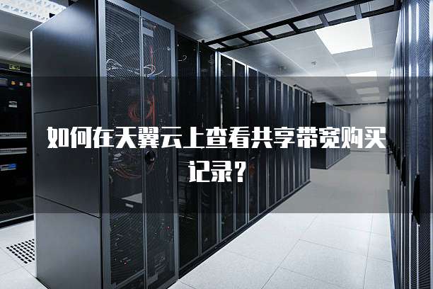 如何在天翼云上查看共享带宽购买记录?