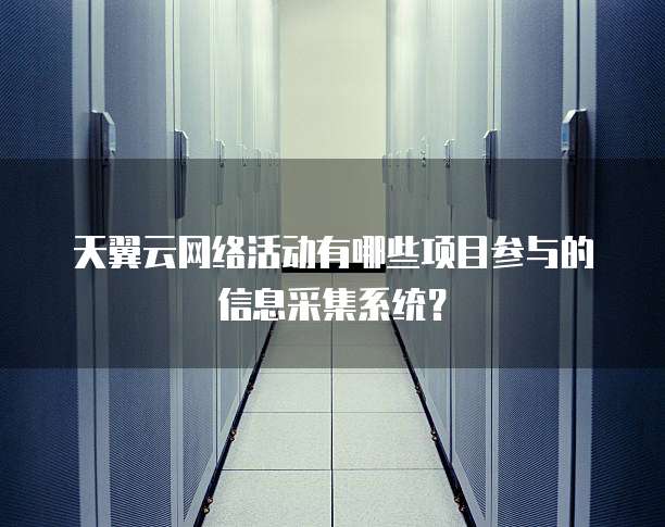天翼云网络活动有哪些项目参与的信息采集系统？